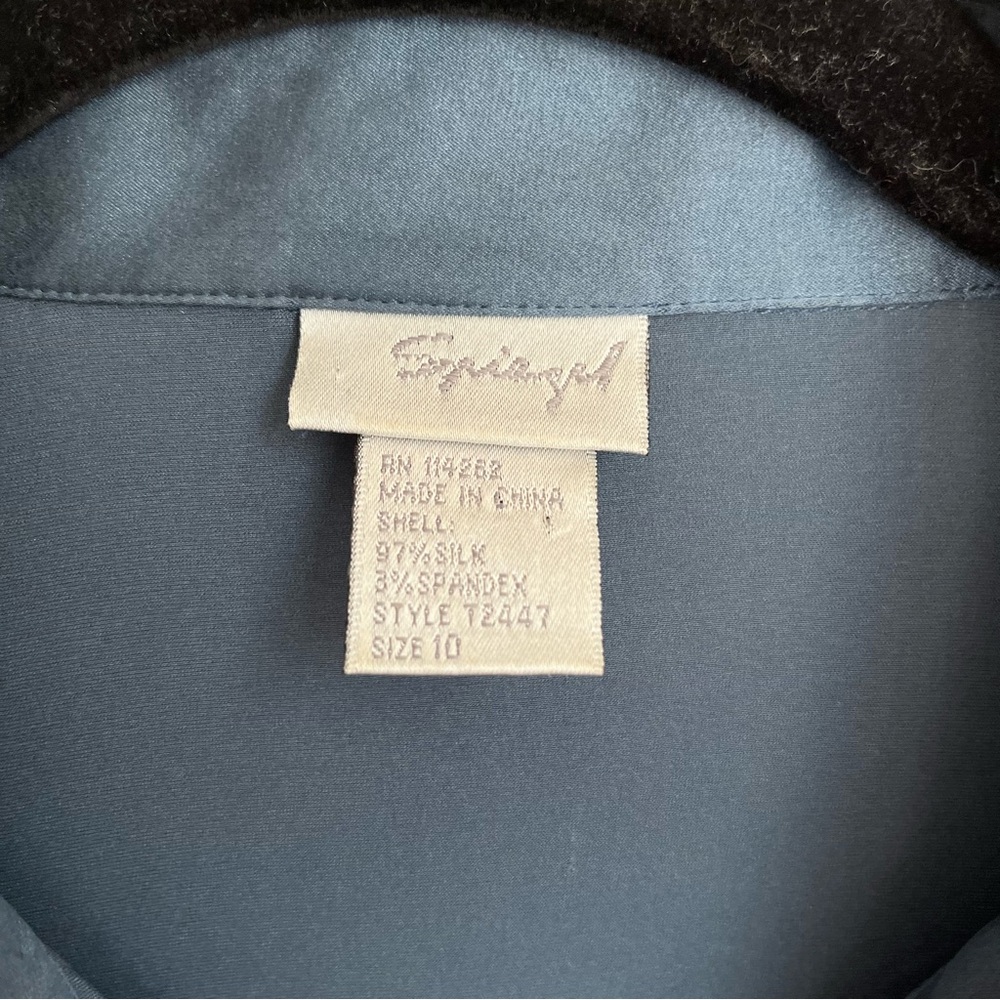 vintage y2k spiegel silk blouse - Picture 4 of 10